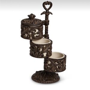 Vintage Style Brown Cast Iron spice